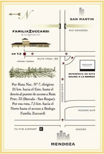 mapa de como llegar a bodega zuccardi